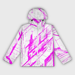 Женская ветровка Розовые полосы на белом фоне