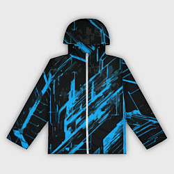 Женская ветровка Blue stripes on a black background