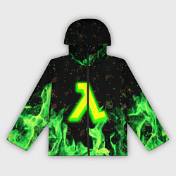 Женская ветровка Half life огонь зеленый