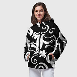Ветровка с капюшоном женская Death Note japan anime, цвет: 3D-черный — фото 2