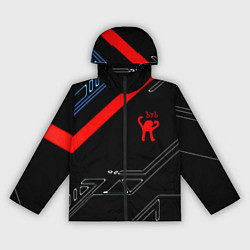 Ветровка с капюшоном женская Ъуъ Съука sport geometry, цвет: 3D-черный