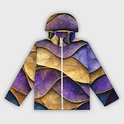 Женская ветровка Фиолетовые и золотые волны