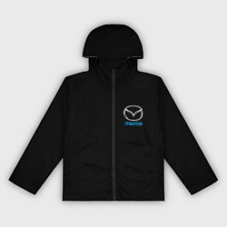 Ветровка с капюшоном женская Mazda logo auto, цвет: 3D-черный