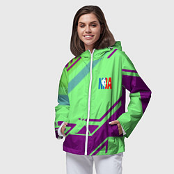 Ветровка с капюшоном женская NBA geometry sport, цвет: 3D-белый — фото 2