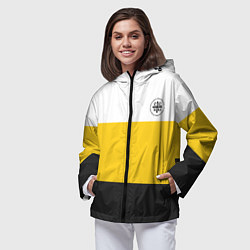 Ветровка с капюшоном женская Когда была свободна Русь - НИКА, цвет: 3D-черный — фото 2