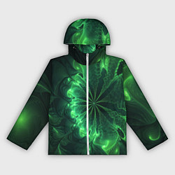 Женская ветровка Оптический зелёный фрактал