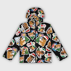 Женская ветровка Новогодняя капибара с ёлкой