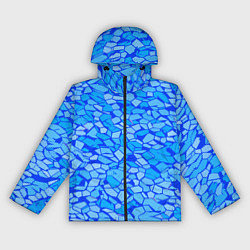 Женская ветровка Голубые плитки на синем фоне