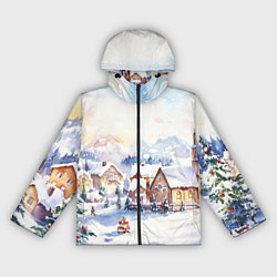 Женская ветровка Новогодний снежный город