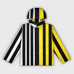 Женская ветровка Вертикальные полосы триколор жёлтый