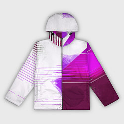 Женская ветровка Горизонтальные полосы на розово-белом фоне