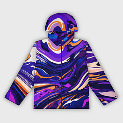 Женская ветровка Разноцветная абстракция разводов