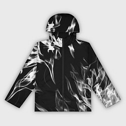 Женская ветровка Белые языки пламени текстура