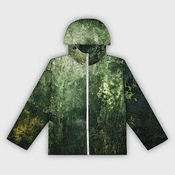 Женская ветровка Зеленый камуфляж с эффектом старины