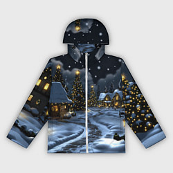 Женская ветровка Ночной новогодний город