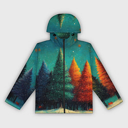 Женская ветровка Разноцветные елочки