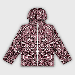 Женская ветровка Тёмно-красный узоры мандала