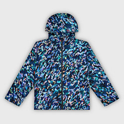 Женская ветровка Абстрактная текстура синий пёстрый