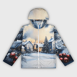 Женская ветровка Зимний снежный двор