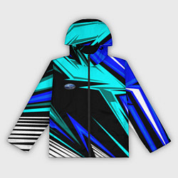 Ветровка с капюшоном женская Субару - синий спорт, цвет: 3D-черный
