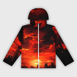Женская ветровка Багровый апокалиптический закат