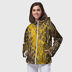 Ветровка с капюшоном женская Красивая кожа змеи, цвет: 3D-белый — фото 2