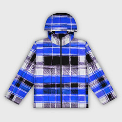 Женская ветровка Белые полосы на чёрно-синем фоне