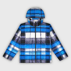 Женская ветровка Чёрные полосы на сине-белом фоне