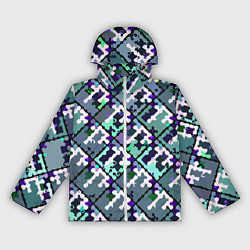 Женская ветровка Бирюзовый абстрактный паттерн