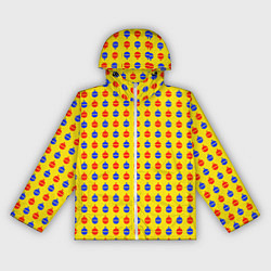 Ветровка с капюшоном женская Яркие шары, цвет: 3D-белый