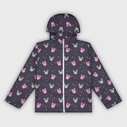 Женская ветровка Голуби и семечки на темном