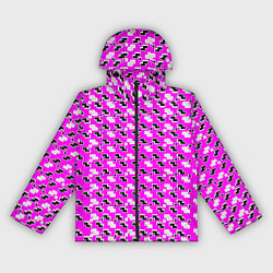 Женская ветровка Чёрно-белые фигуры на розовом фоне