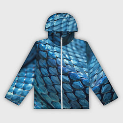 Женская ветровка Голубая кожа змеи