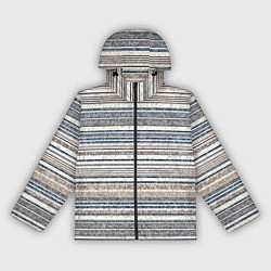 Женская ветровка Светлый бежевый с синим текстурированные полосы