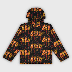 Женская ветровка 2025 паттерн символ года змей из русского лубка