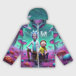 Женская ветровка Рик и Морту на сказочной грибной планете - нейроар