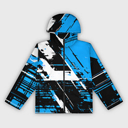 Женская ветровка Diagonal black and white stripes on a blue backgro