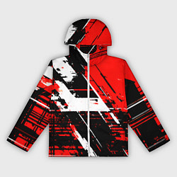 Женская ветровка Diagonal black and white stripes on a red backgrou