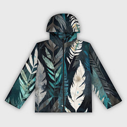 Женская ветровка Перья и листья