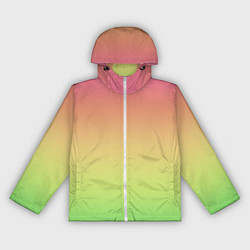 Женская ветровка Градиент заря розово-зелёный
