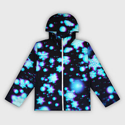 Женская ветровка Неоновые снежинки глитч