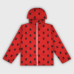 Женская ветровка Маска кролика на красном