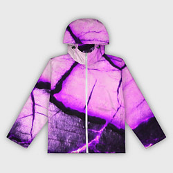 Женская ветровка Трещины на абстрактном фиолетовом фоне