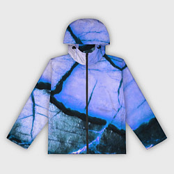 Женская ветровка Трещины на абстрактном синем фоне