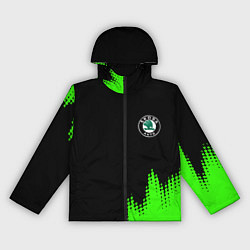 Женская ветровка Skoda краски зеленые