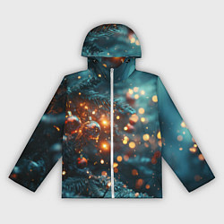 Женская ветровка Елочные шары и боке