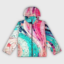 Женская ветровка Волнистые розово-голубые плитки