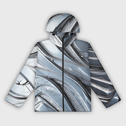 Женская ветровка Полированный металл серебряный