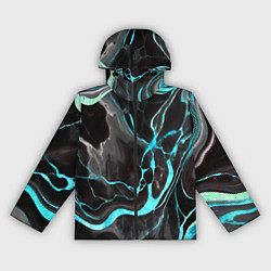 Женская ветровка Голубые флюиды на чёрном фоне