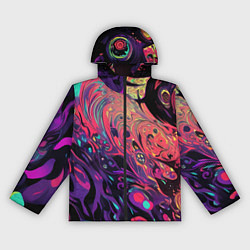 Ветровка с капюшоном женская Интерференционные цвета, цвет: 3D-черный